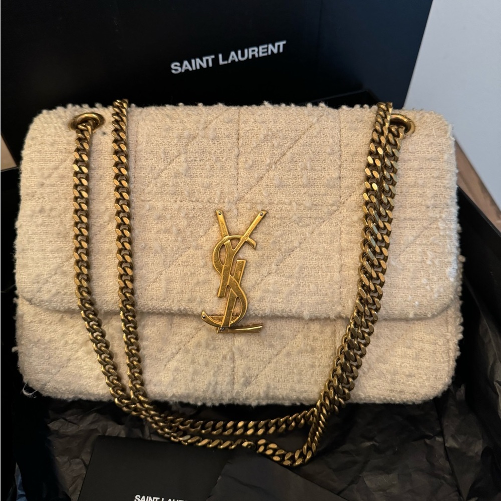 Yves Saint Laurent Jamie Tweed handbag